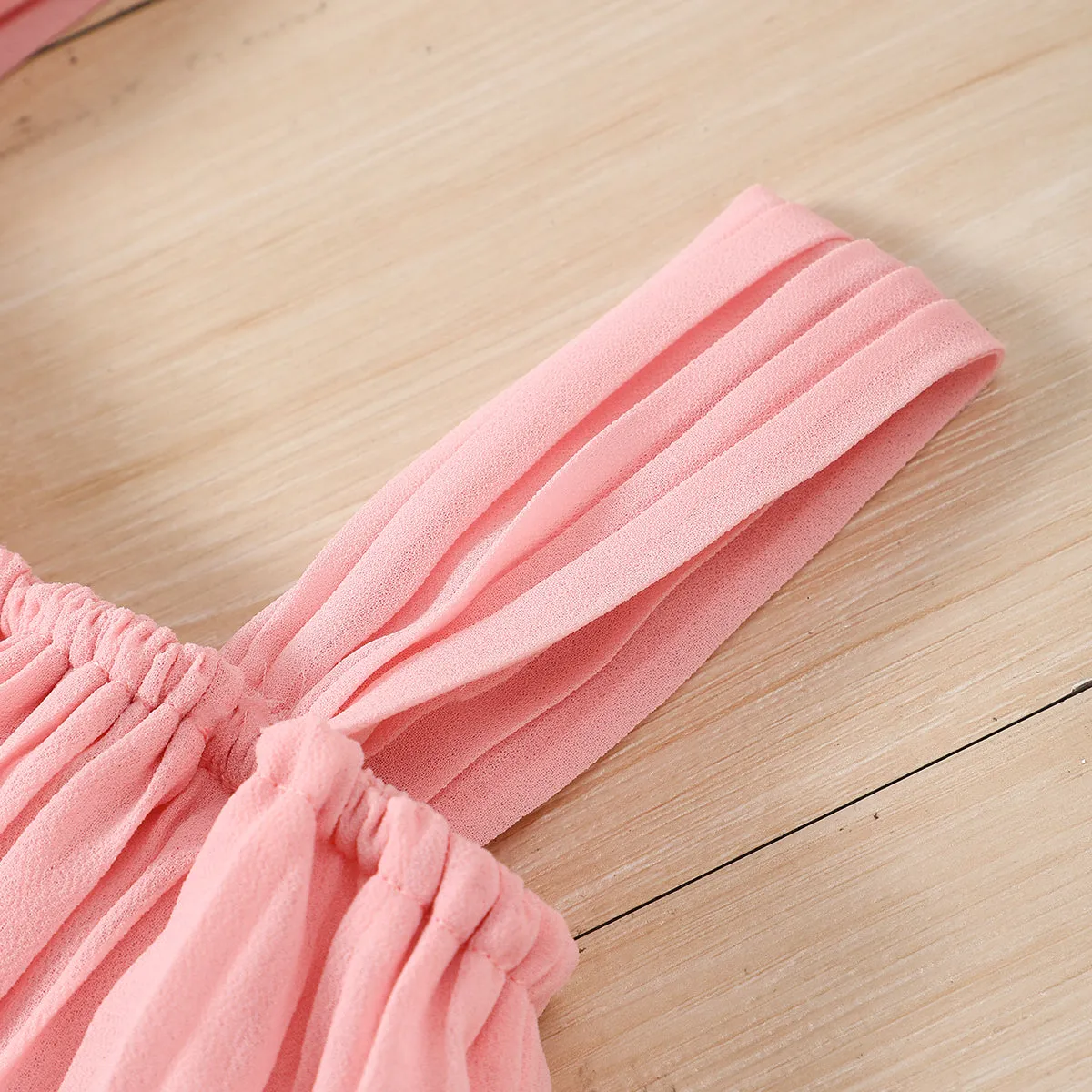 2pcs Toddler Girl Elegant Pleated Camisole and Shorts Set