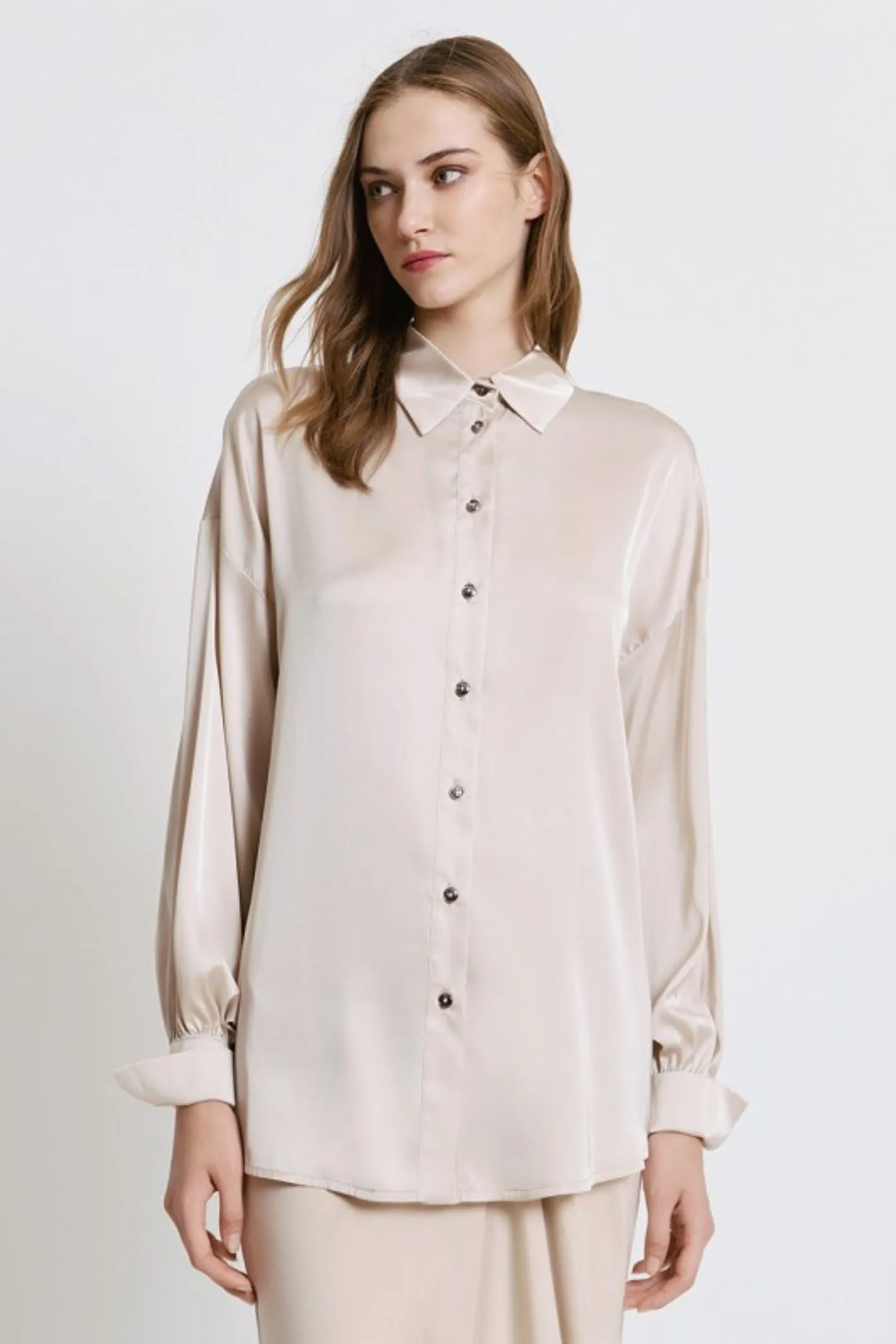 Access Fashion 7055 Gold Satin Shirt