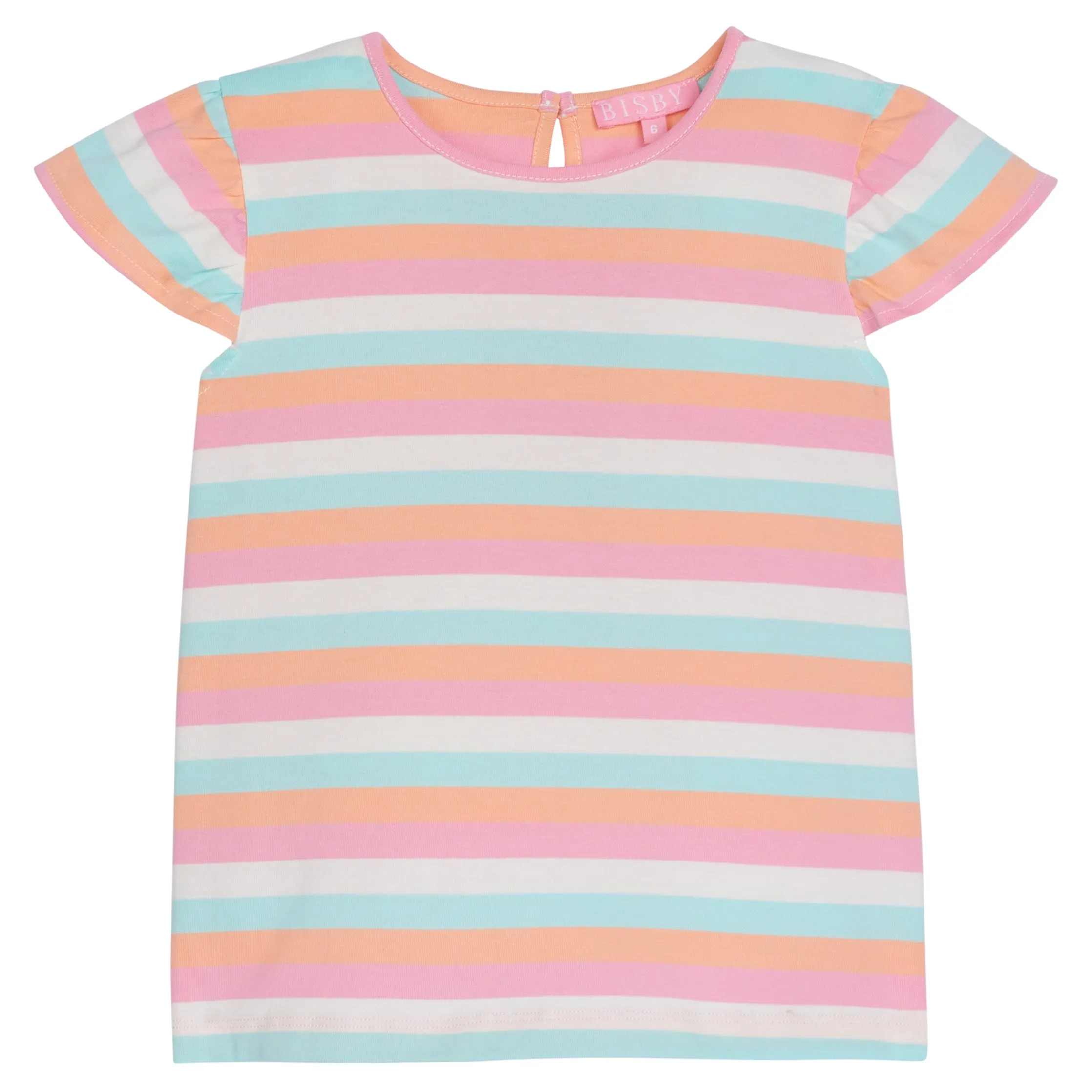 Angel Sleeve Tee - Sherbert Stripe