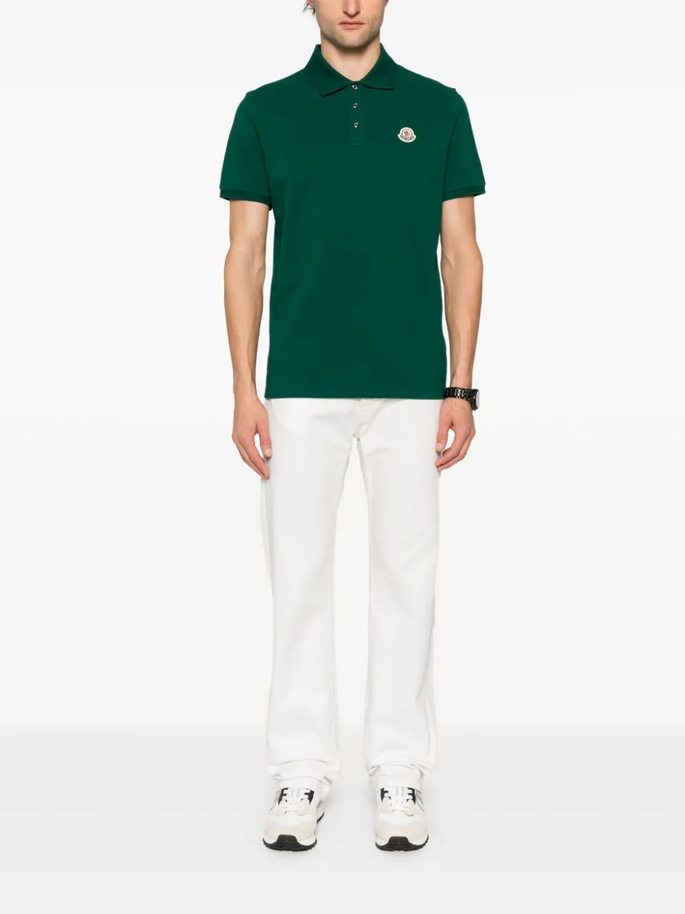 appliqué-logo piqué polo shirt