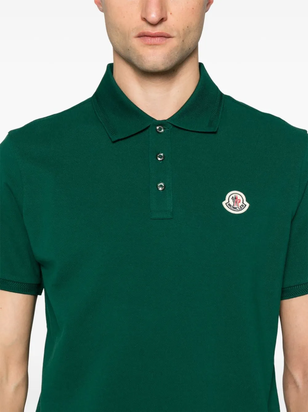appliqué-logo piqué polo shirt