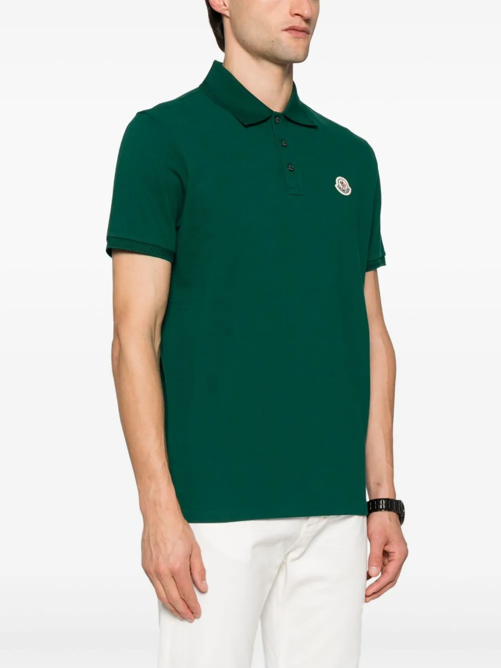 appliqué-logo piqué polo shirt