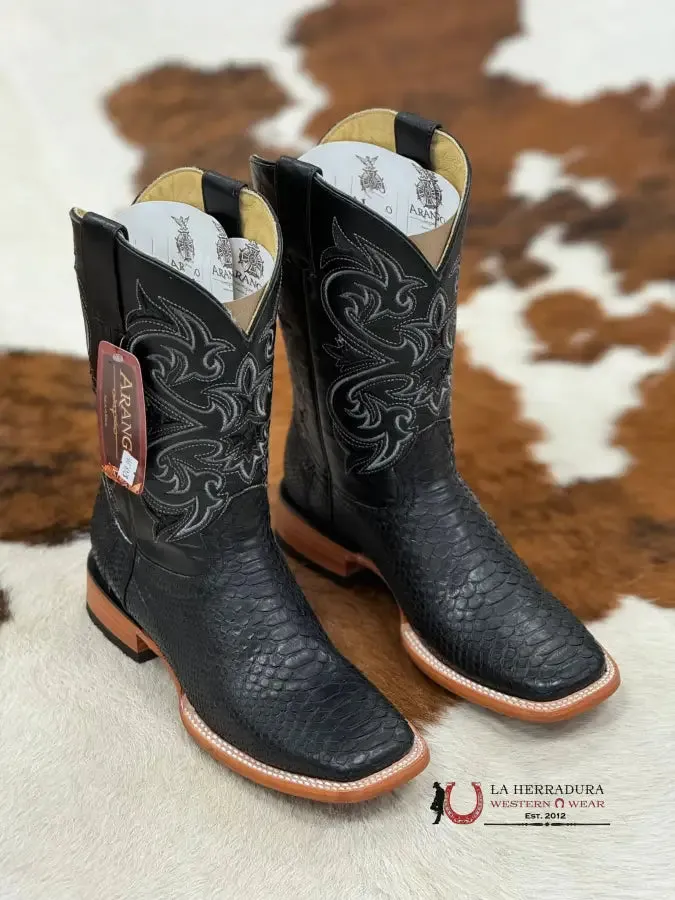 ARANGO BOOTS NOBUCK  BLACK PYTHON