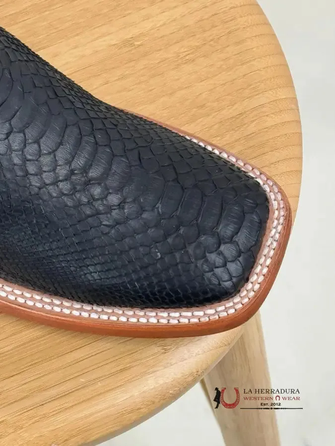 ARANGO BOOTS NOBUCK  BLACK PYTHON