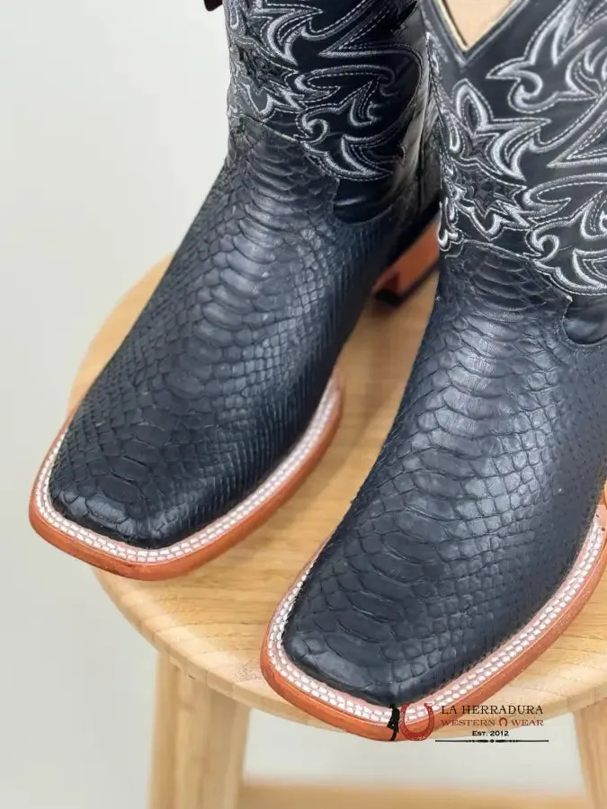 ARANGO BOOTS NOBUCK  BLACK PYTHON