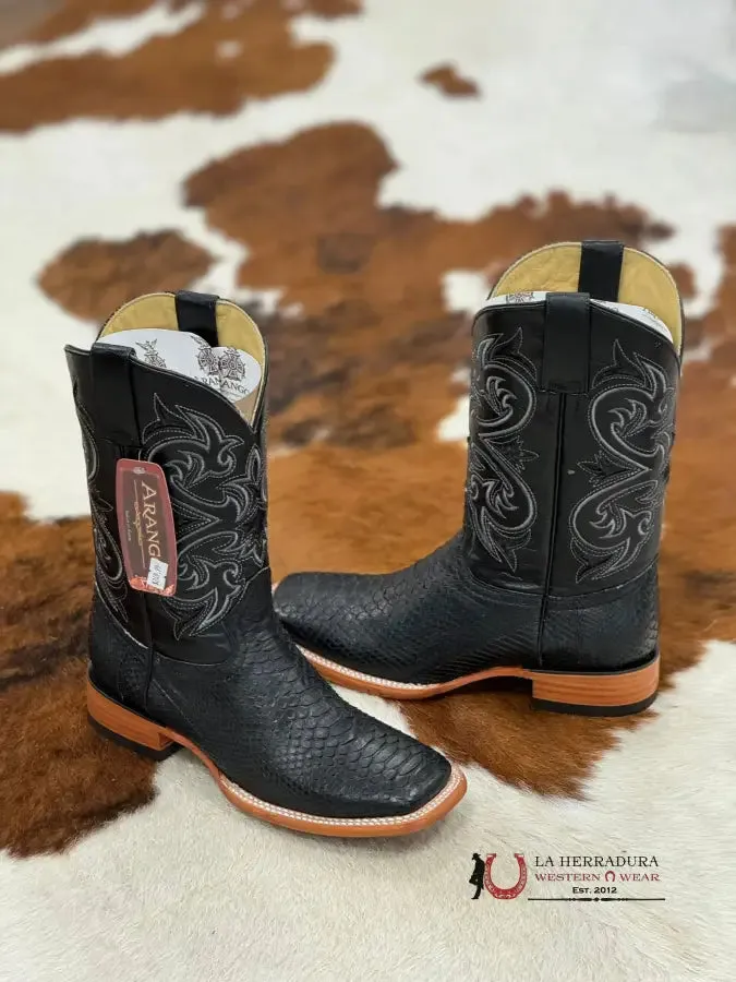 ARANGO BOOTS NOBUCK  BLACK PYTHON