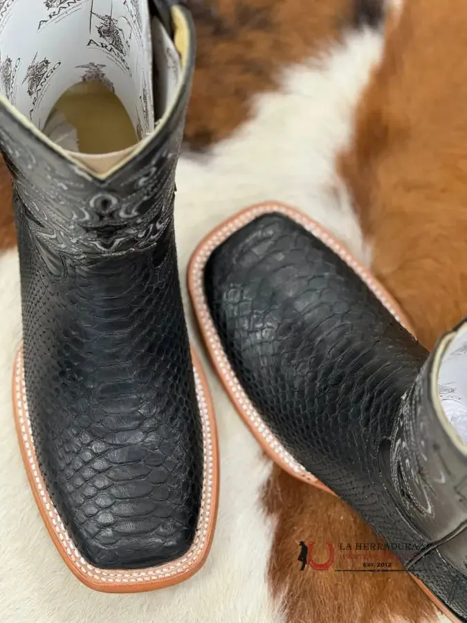 ARANGO BOOTS NOBUCK  BLACK PYTHON