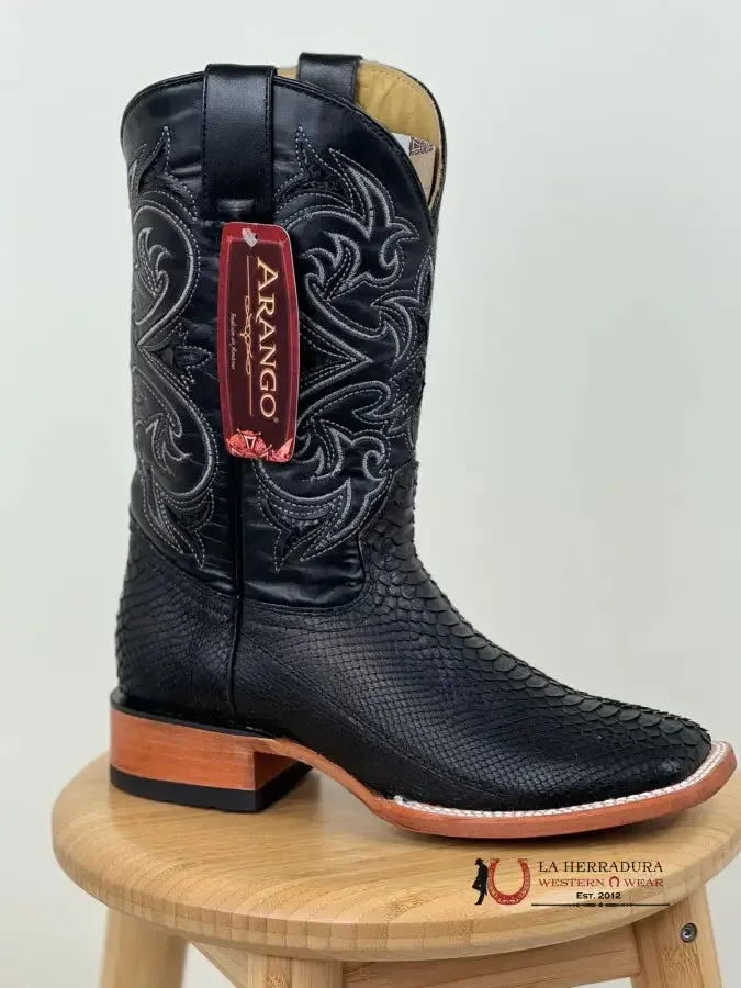 ARANGO BOOTS NOBUCK  BLACK PYTHON