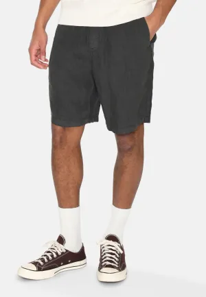 Atlas linen shorts 4115 - Black Ink
