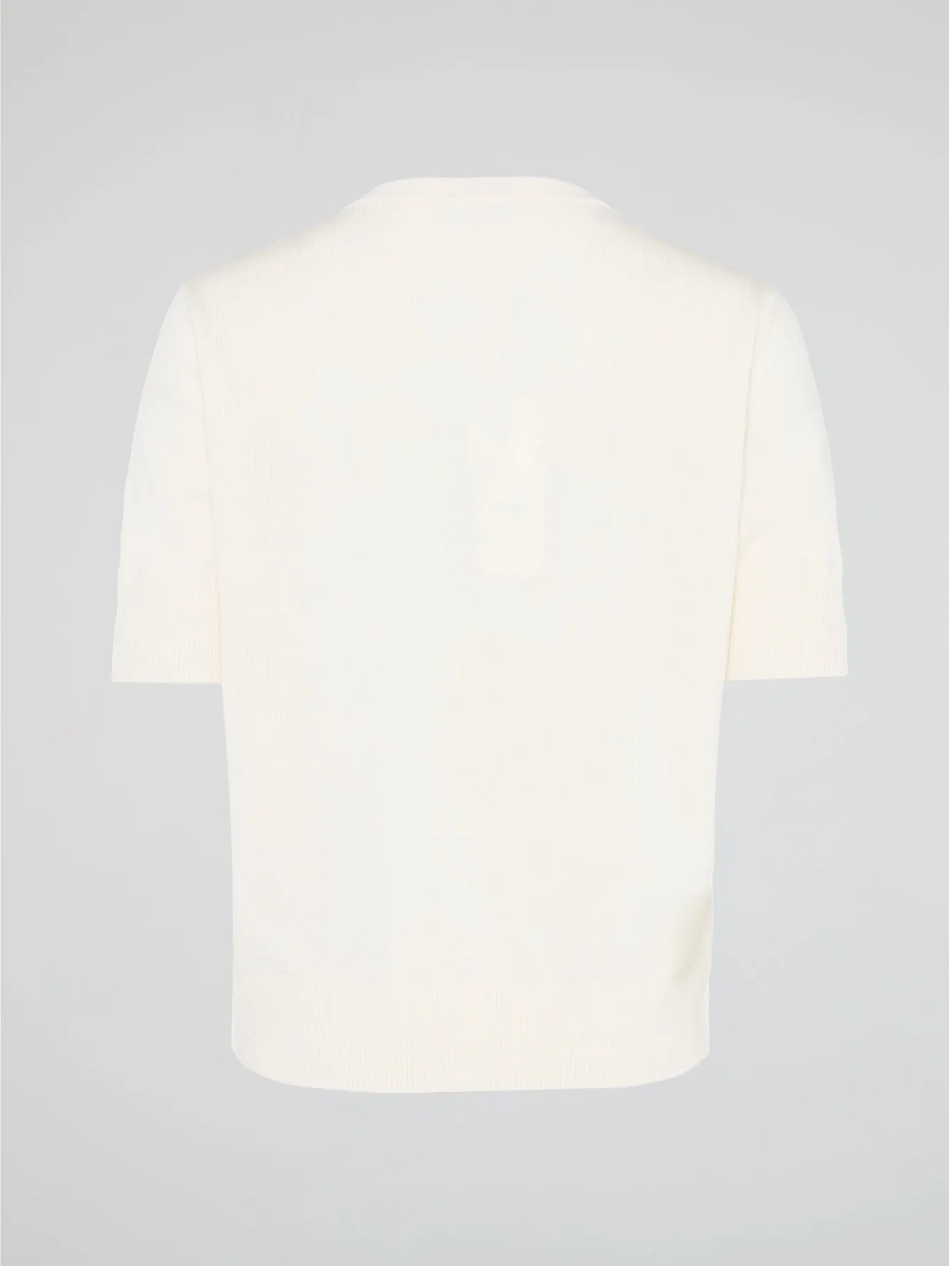 Beige Ribbed Trim Top