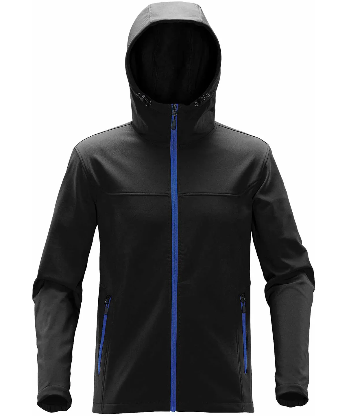 Black/Azure Blue - Orbiter softshell hoodie