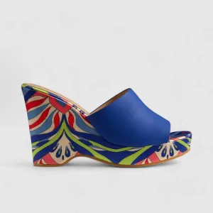 Bulbul Wedge Sandal Blue HAR025
