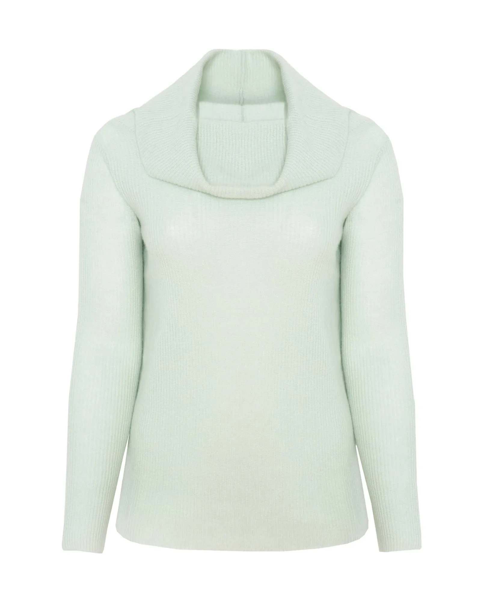 Cashmere Cowl Neck Long Sleeve Sweater | Mint