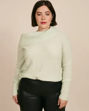 Cashmere Cowl Neck Long Sleeve Sweater | Mint