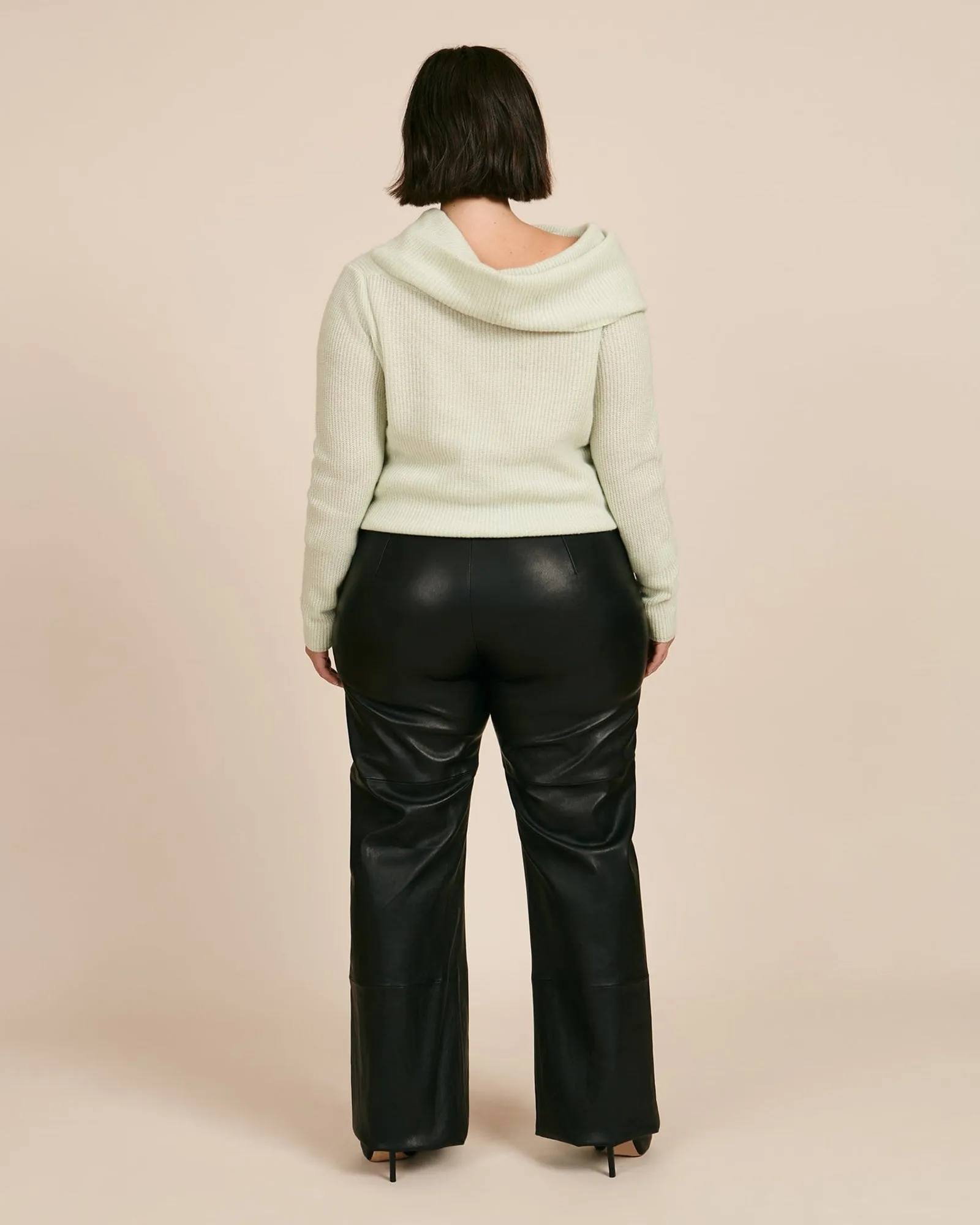 Cashmere Cowl Neck Long Sleeve Sweater | Mint