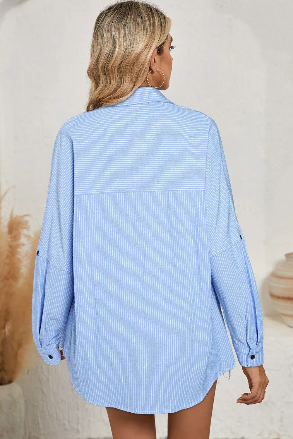 Casual Blue Button Down Shirt