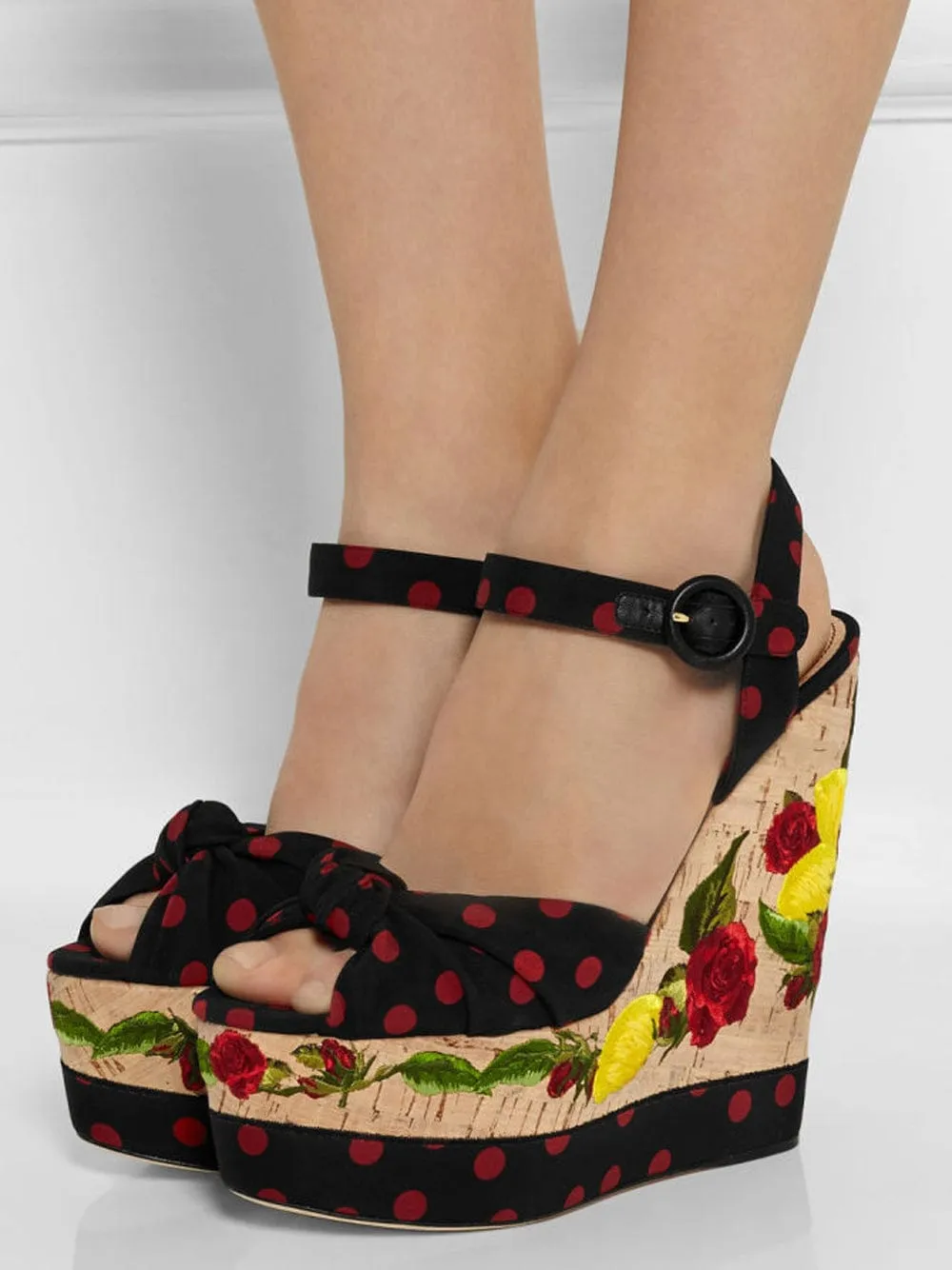 Charmeuse Platform Wedge Sandals
