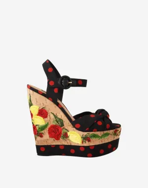 Charmeuse Platform Wedge Sandals