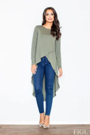 Chic Asymmetrical Hem Blouse-Tunic
