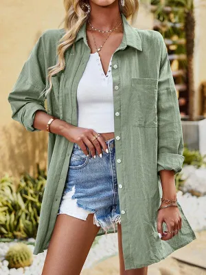 Chic Solid Color Blouse - Effortless Elegance for Any Occasion