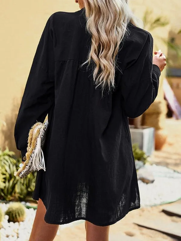 Chic Solid Color Blouse - Effortless Elegance for Any Occasion