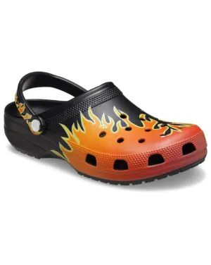 Classic Flames Clog - Black I Multi