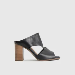 Comfort Block Heel Sandal Black 8333