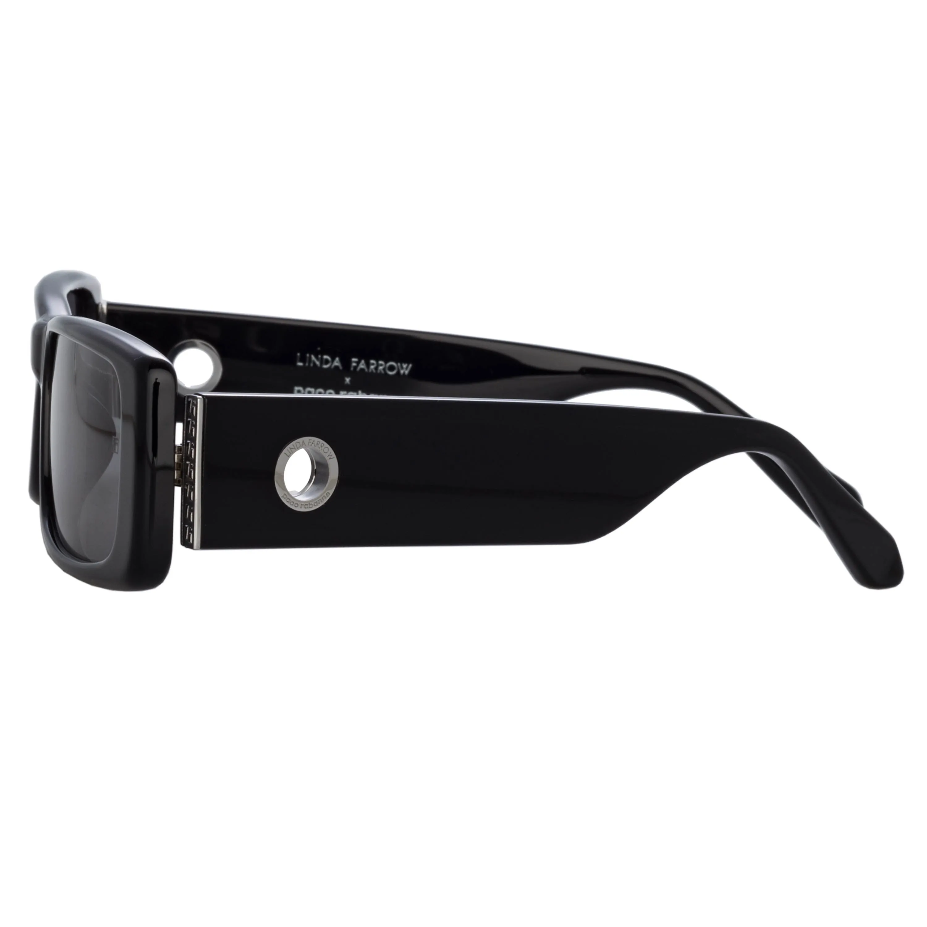 Dania Rectangular Sunglasses in Black