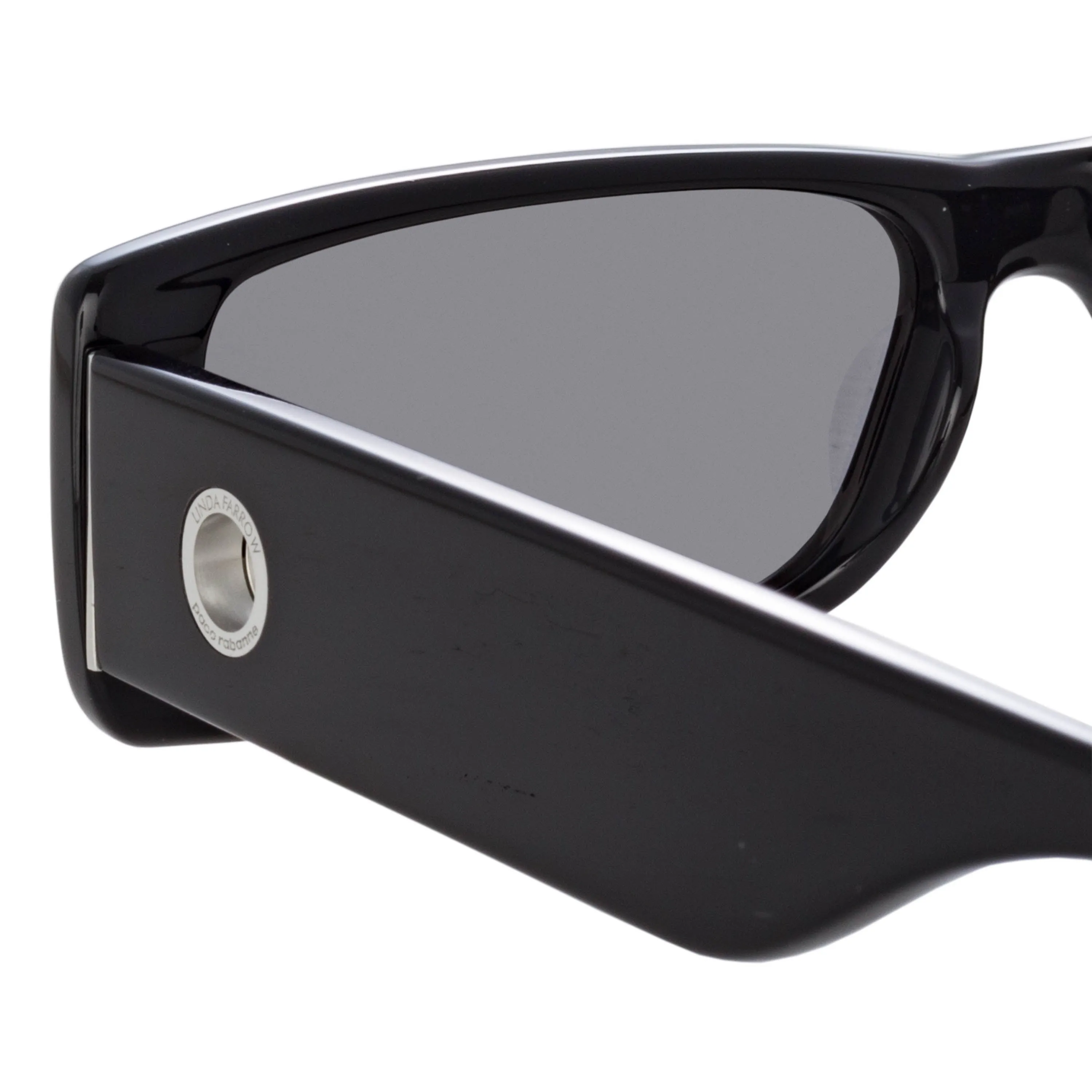 Dania Rectangular Sunglasses in Black