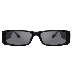 Dania Rectangular Sunglasses in Black