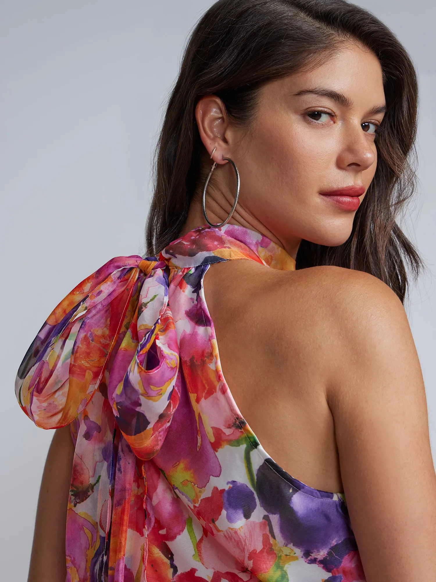 Drama Neck Bow Top