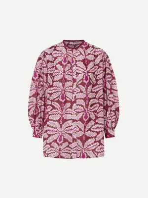 Enna Blouse in Fuchsia Orchid Print