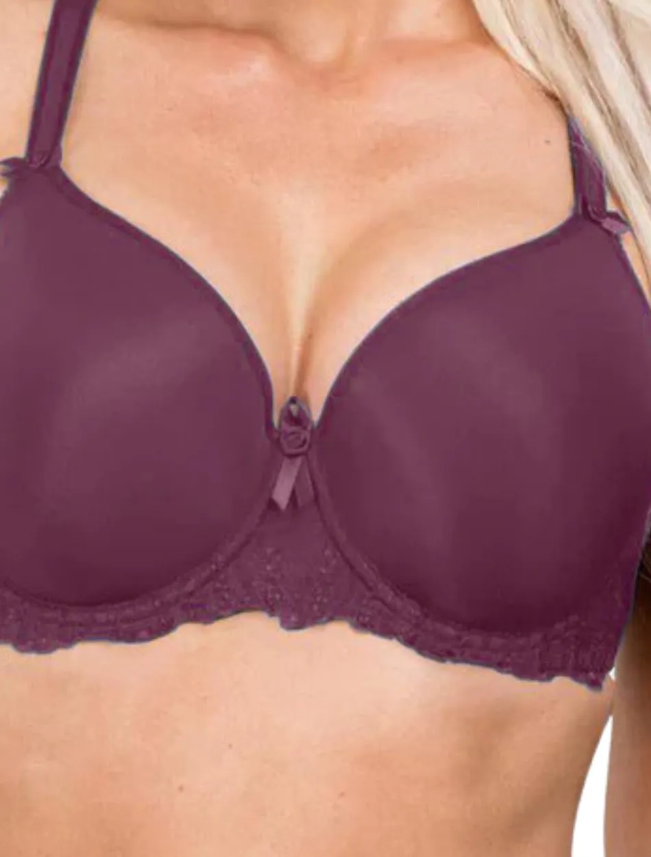 Fit Fully Yours Elise Molded Underwire Bra, Plum | Plum Fit Fully Yours Elise Bra