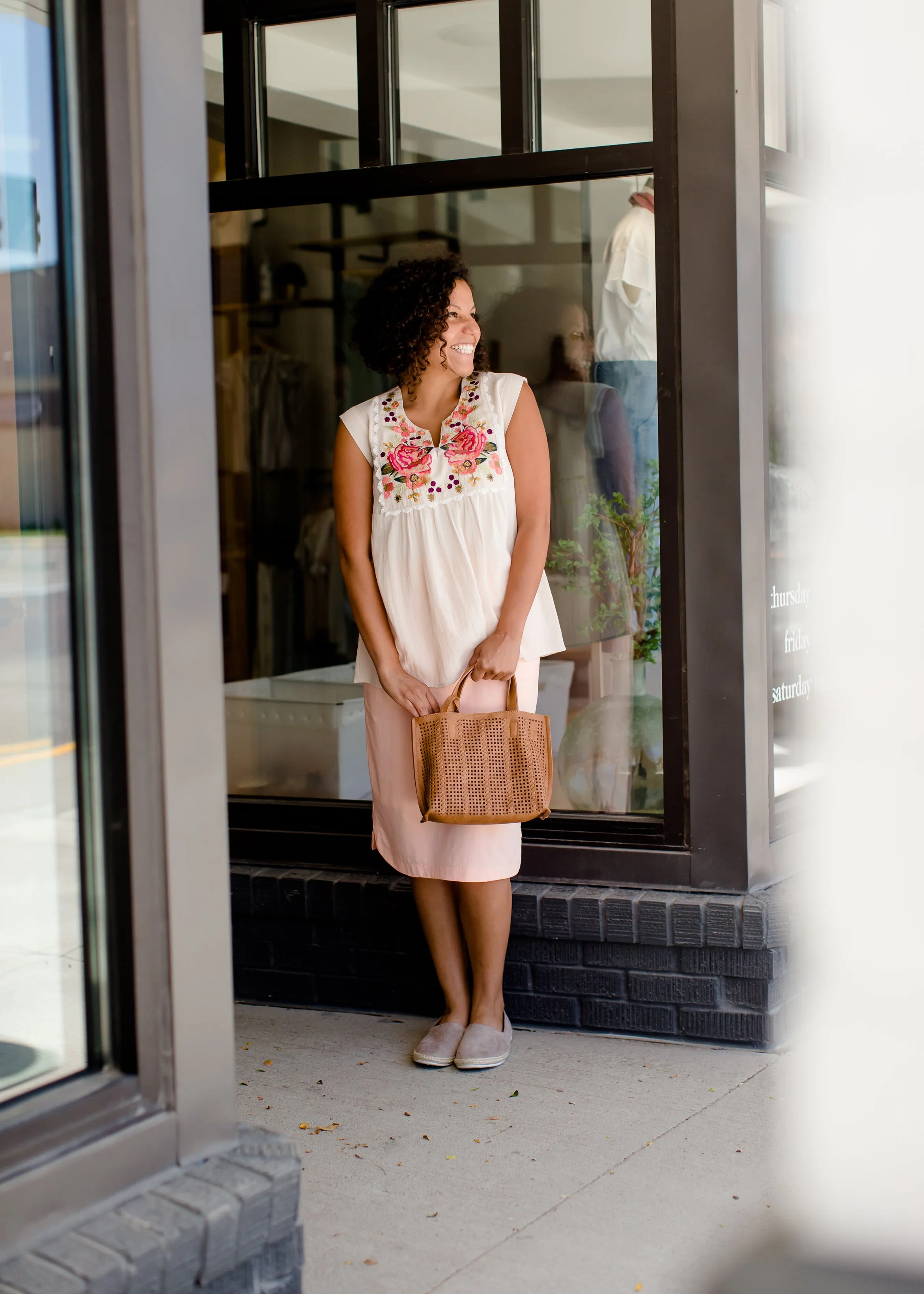 Floralscape Smocked Top - FINAL SALE