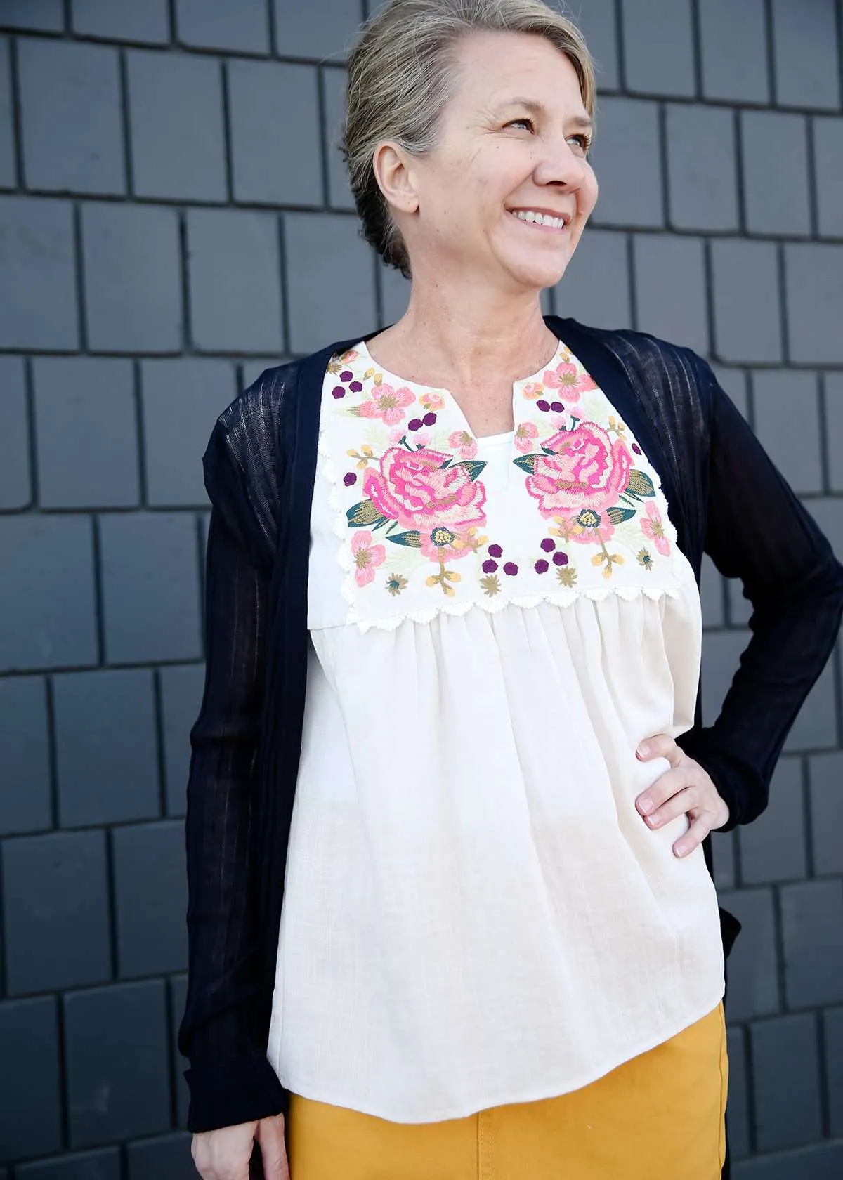 Floralscape Smocked Top - FINAL SALE