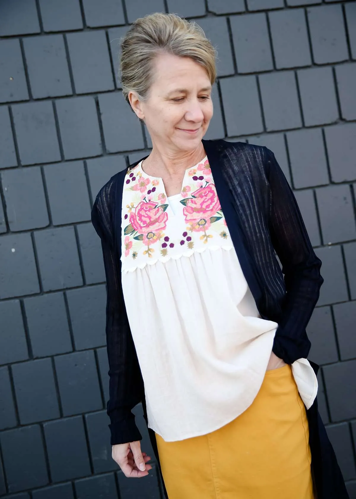 Floralscape Smocked Top - FINAL SALE