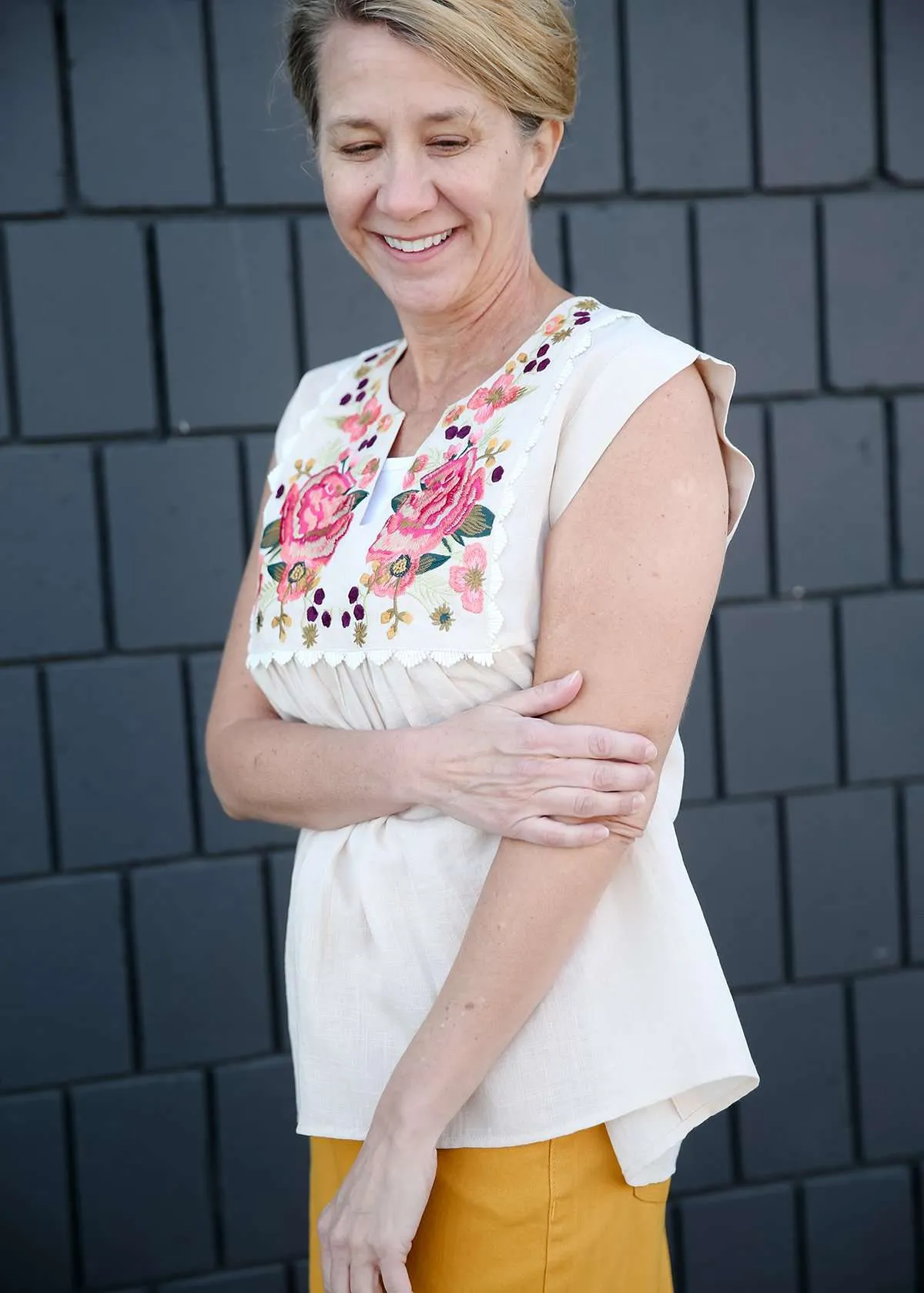Floralscape Smocked Top - FINAL SALE