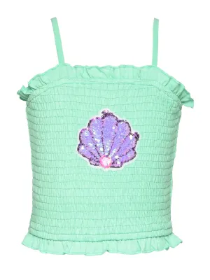GBY Smocked Shell Tank & Striped Star Short Set