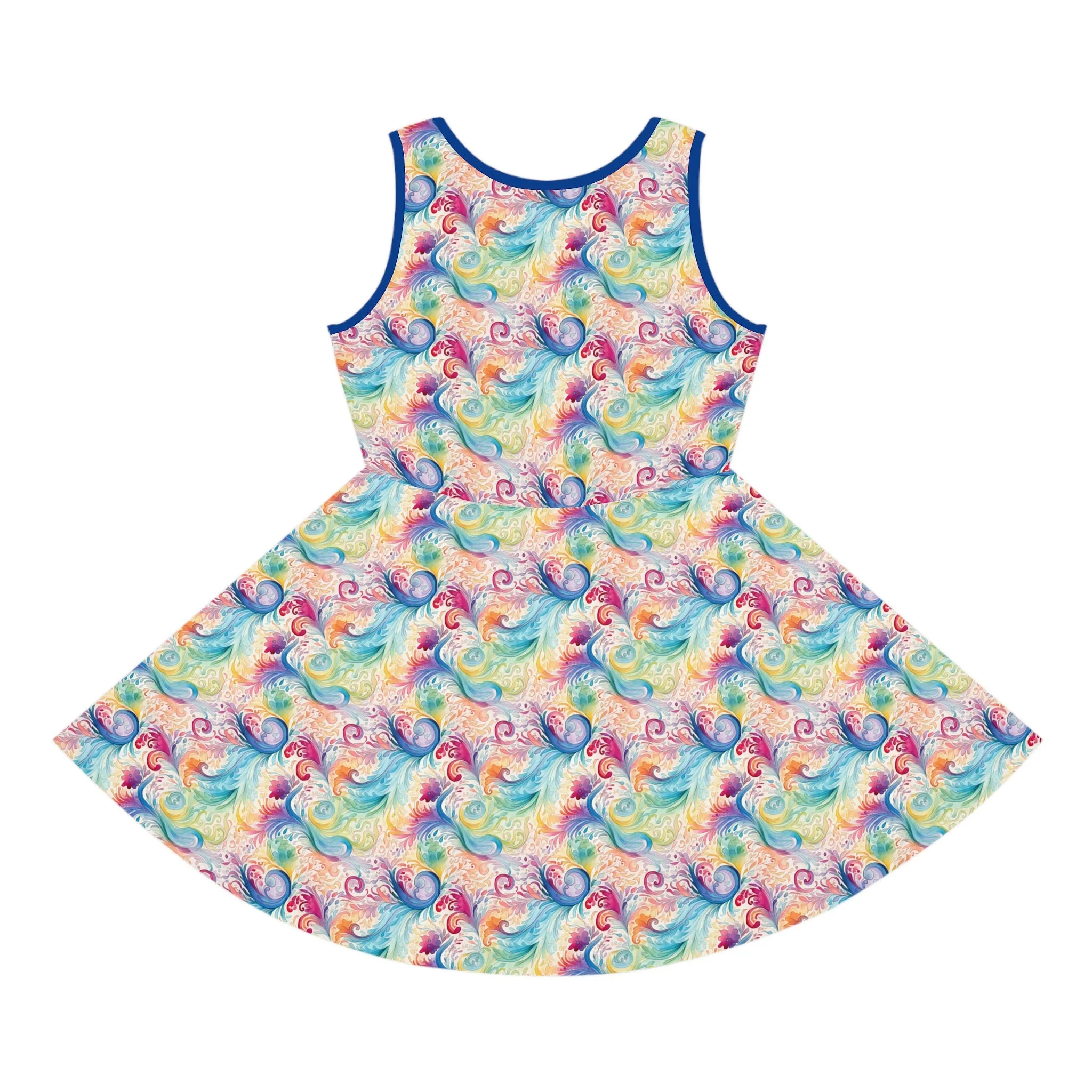 Girls' Sleeveless Sundress Rainbow Paisley