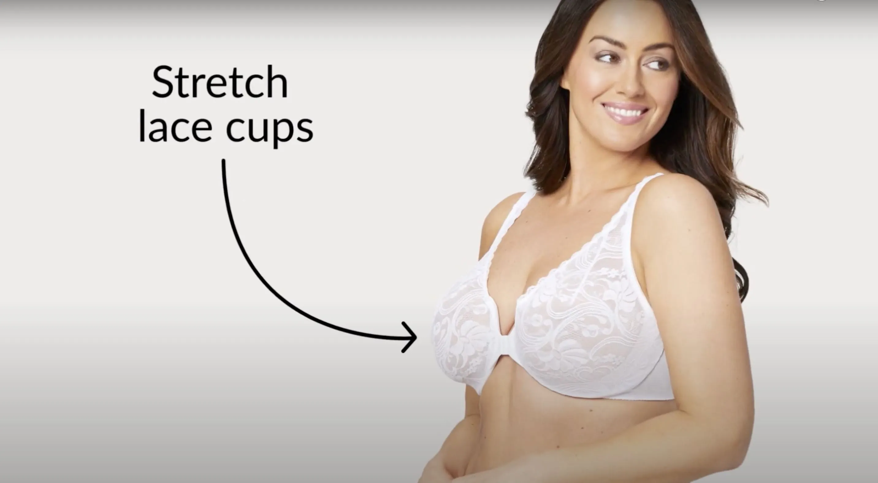 Glamorise WonderWire Front-Closure Stretch Lace Bra - Cafe