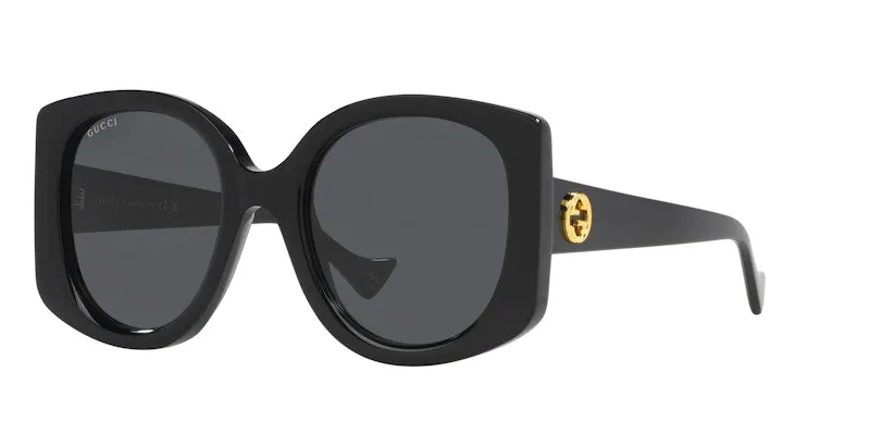 Gucci Gg Rectangle Sunglasses Black