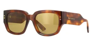 Gucci Tortoise Square Frame Sunglasses Vintage Havana/Brown