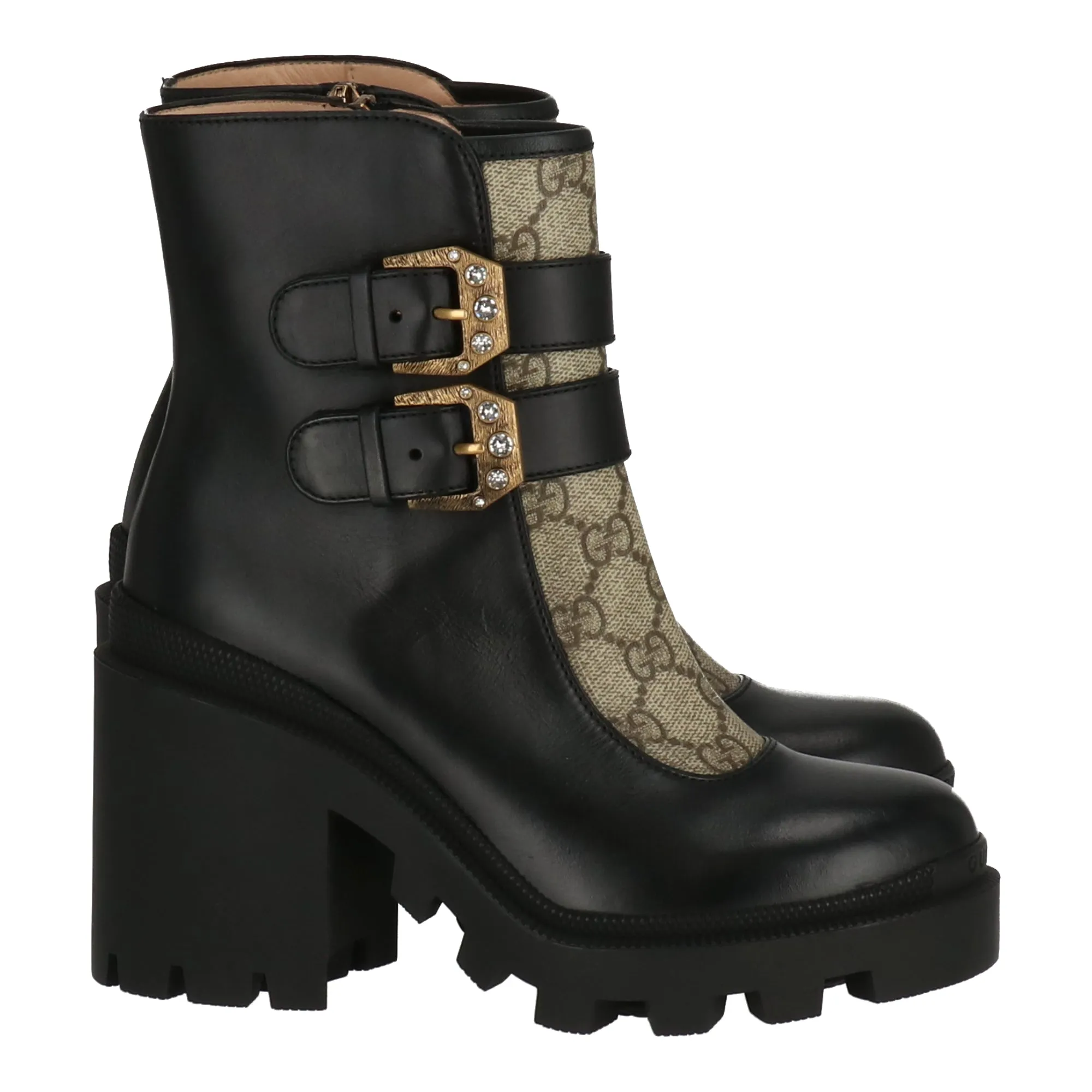 Gucci Womens Black/Beige Boot