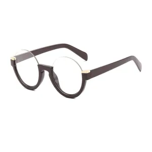 Half Frame Round Sunglasses