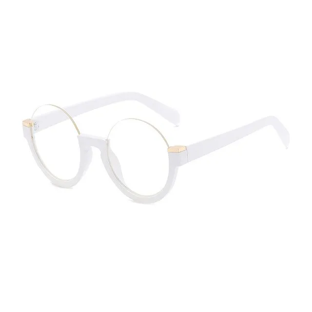 Half Frame Round Sunglasses