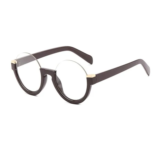 Half Frame Round Sunglasses