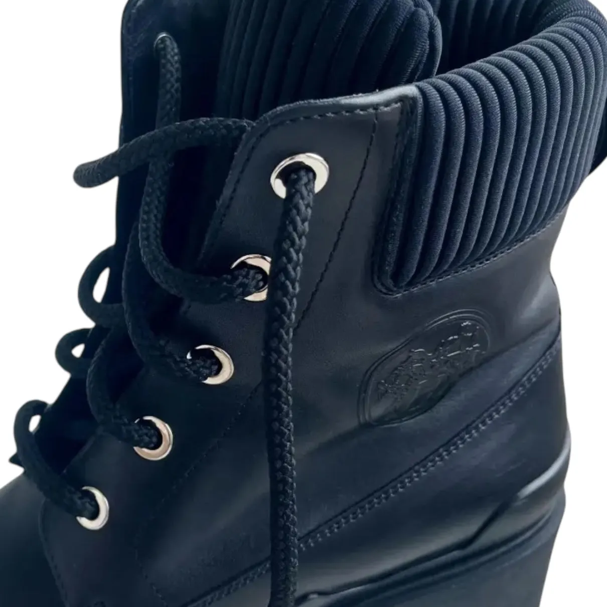 Hermès Black Biker Boots, 37