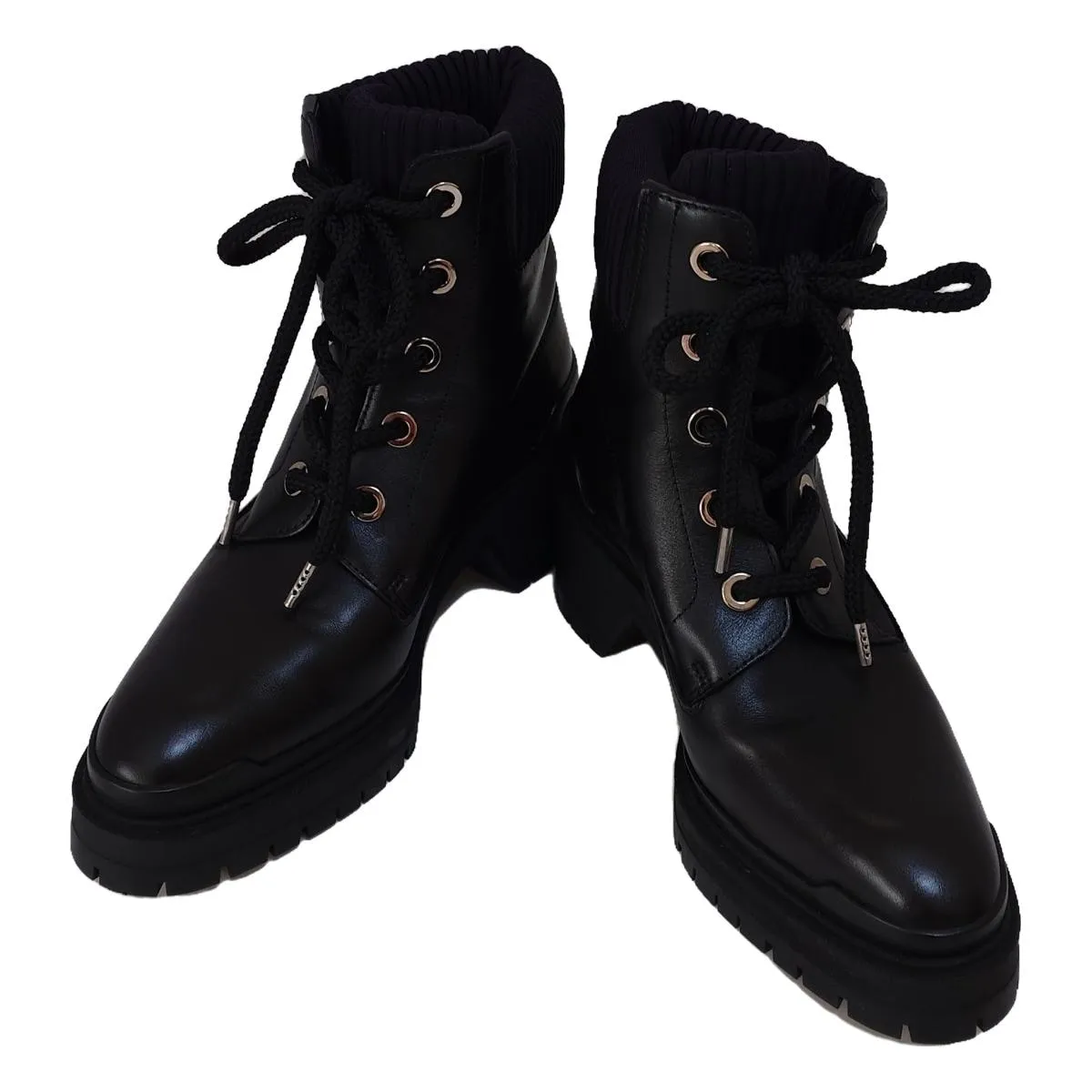 Hermès Black Biker Boots, 37
