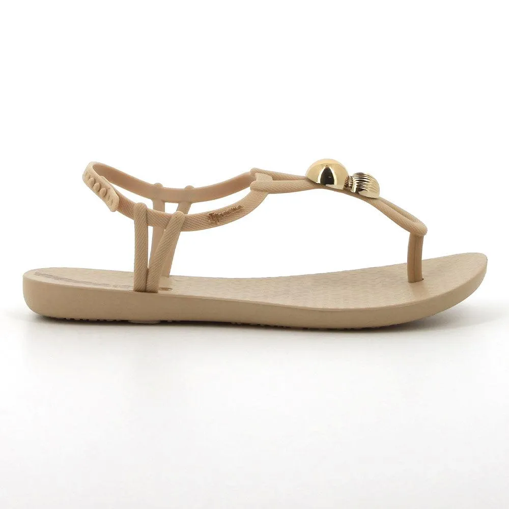 Ipanema Slingback Sandal With Trim  - Beige/Silver