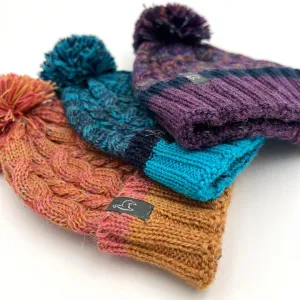 Kids Braided Alpaca Beanie